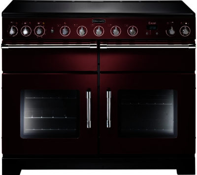 RANGEMASTER  Excel 110 Electric Induction Range Cooker - Cranberry & Chrome